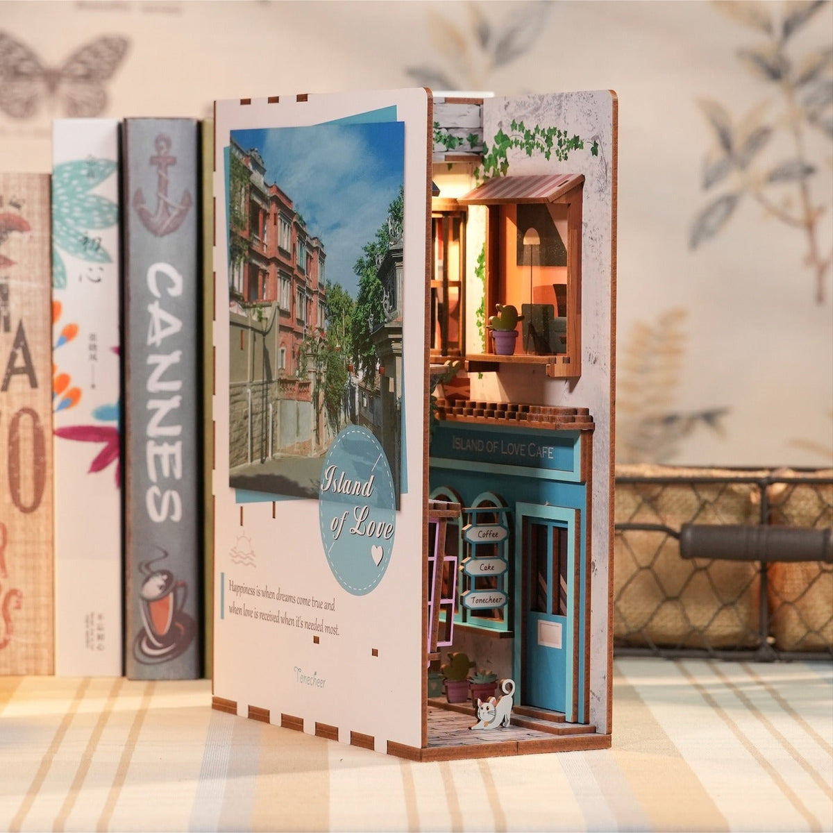 DIY Santorini miniature bookshelf insert
