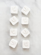 Fizzing toilet cleaning tabs with peppermint lemon and tea tree