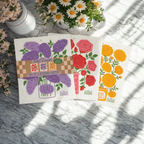The Neighborgoods Edible Flowers Swedish Sponge Cloth Set