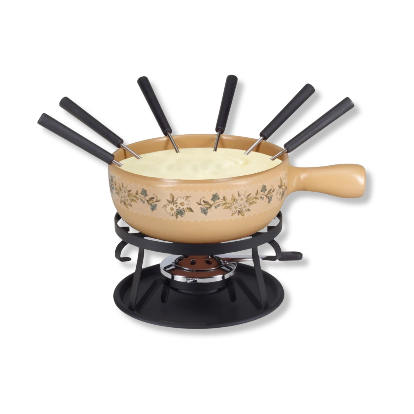 Nouvel Home Enzian 9-piece terracotta cheese fondue set