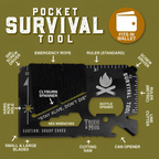Wallet-sized survival tool for outdoor adventures