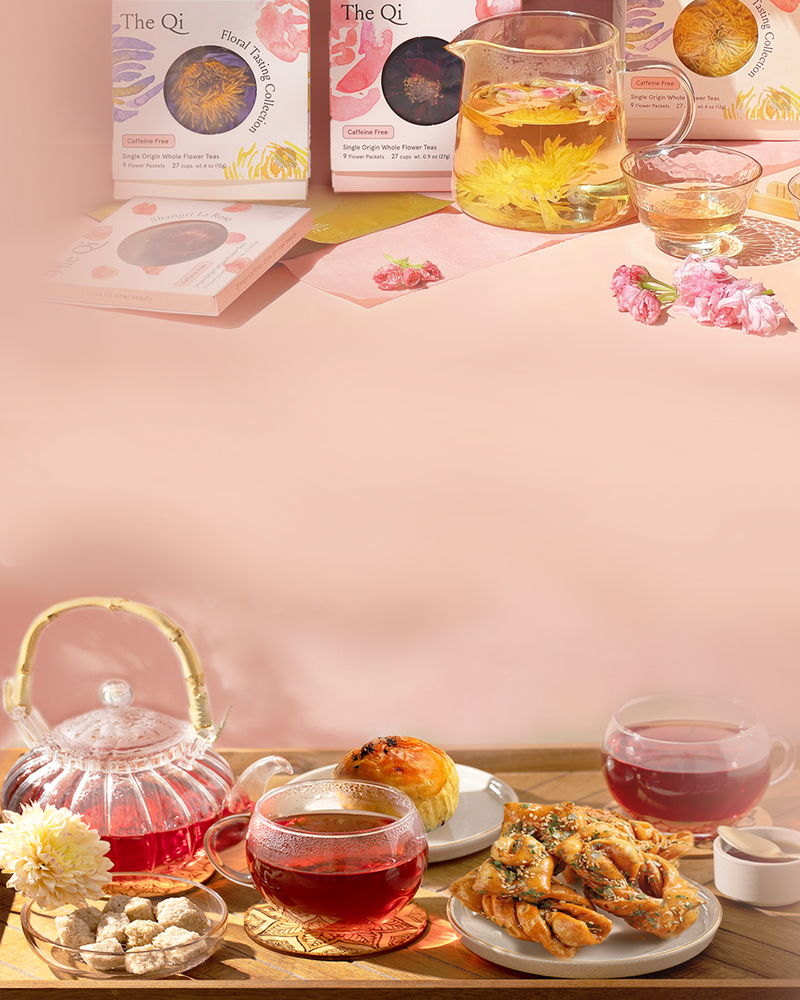 Japanese teas and gourmet snacks from international food collection