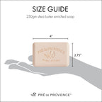 Pré de Provence Soap Bar 250g size guide