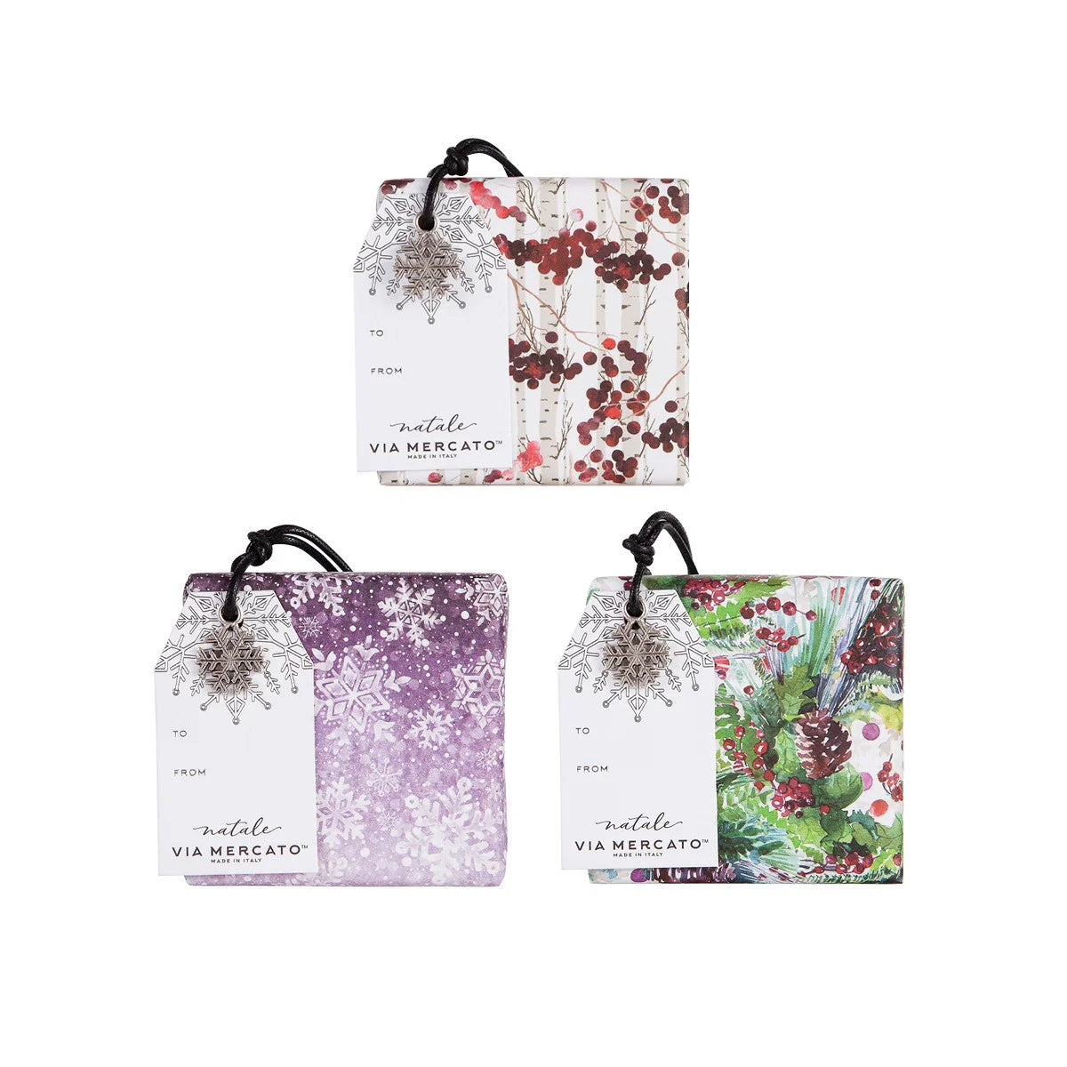 Pré de Provence Natale Ornament Soap Gift Set with 3 holiday soap bars