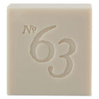 No. 63 men's soap featuring leather and tobacco notes