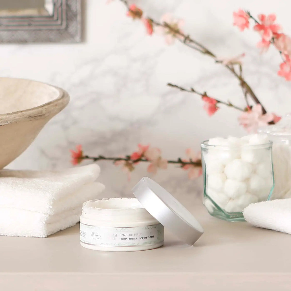 Pré de Provence White Gardenia Body Butter in jar