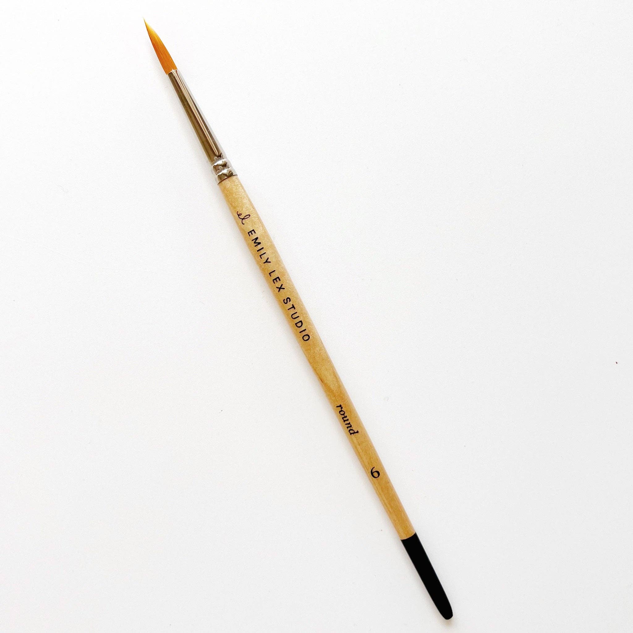 Emily Lex wooden paintbrush set for watercolor painting