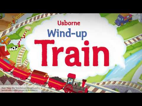 Wind-Up Train Book & Toy Gift Set – Steam Train Adventure Through Scenic Landscapes
