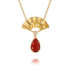Radiant Fan Necklace Ruby