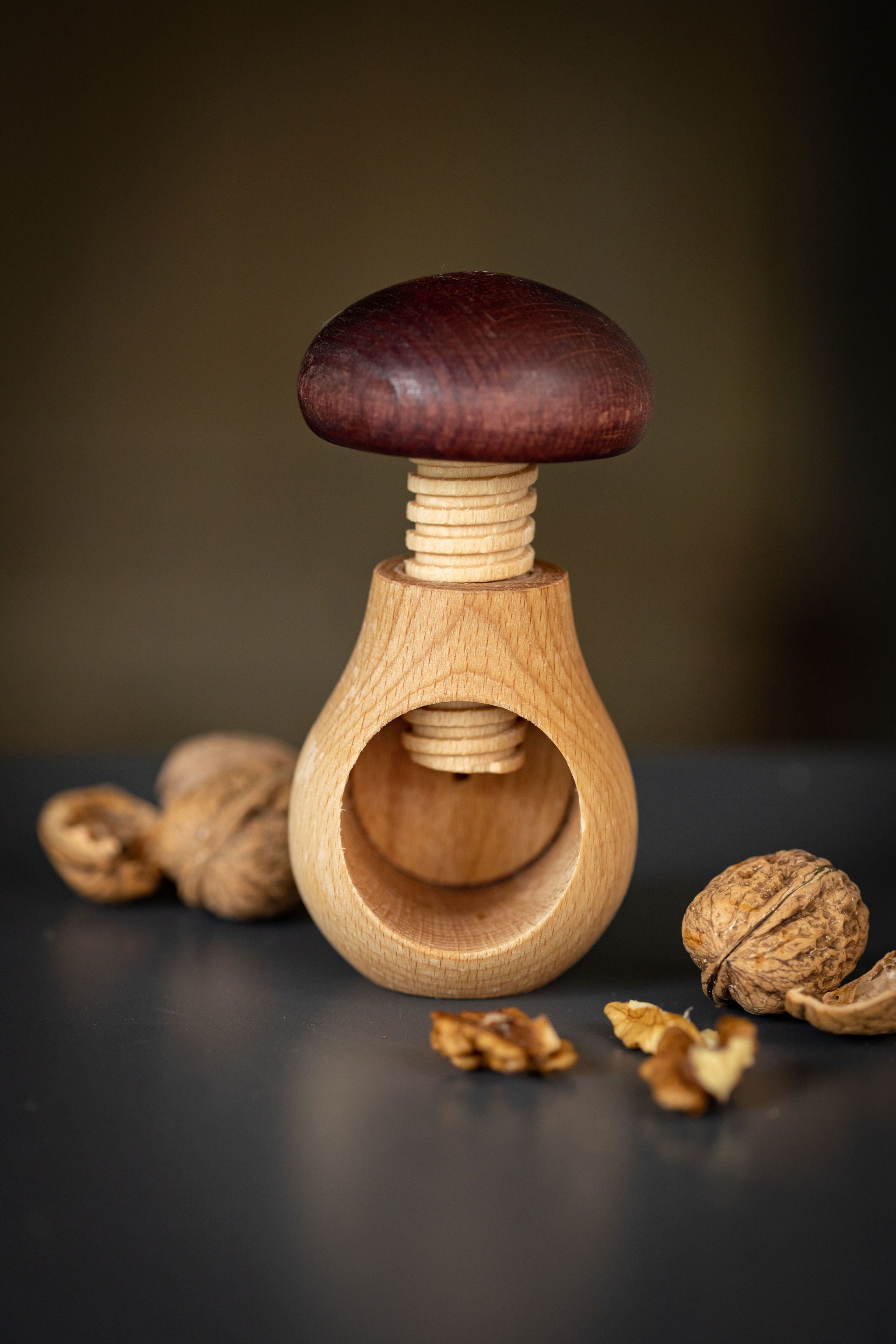roger orfevre beech wood nutcracker wooden screw nut cracker