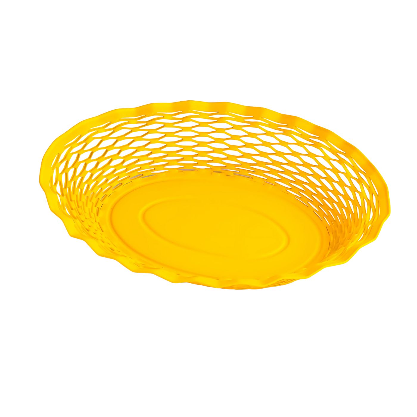 roger orfevre stainless steel oval bread basket pollen yellow