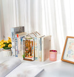 Rolife Holiday Garden House Book Nook Kit TGB06 DIY miniature garden house on table