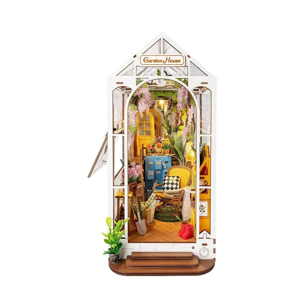 Rolife Holiday Garden House Book Nook Kit TGB06 DIY miniature garden house