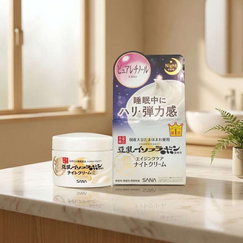 SANA Nameraka Wrinkle Night Cream with Retinol – 50g – New Middletown