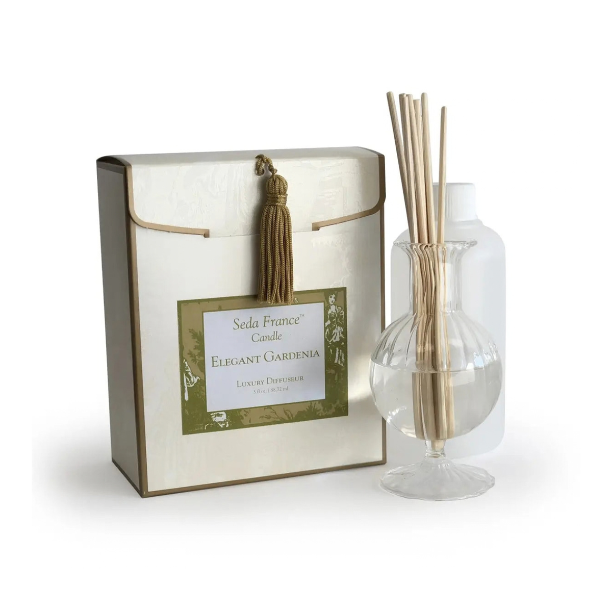 Seda France Elegant Gardenia Classic Toile Mini Diffuseur Set