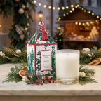 Seda France Holiday Classic Toile Mini Pagoda Box Candle background
