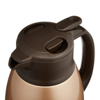 Stainless steel thermal carafe with one-touch pour