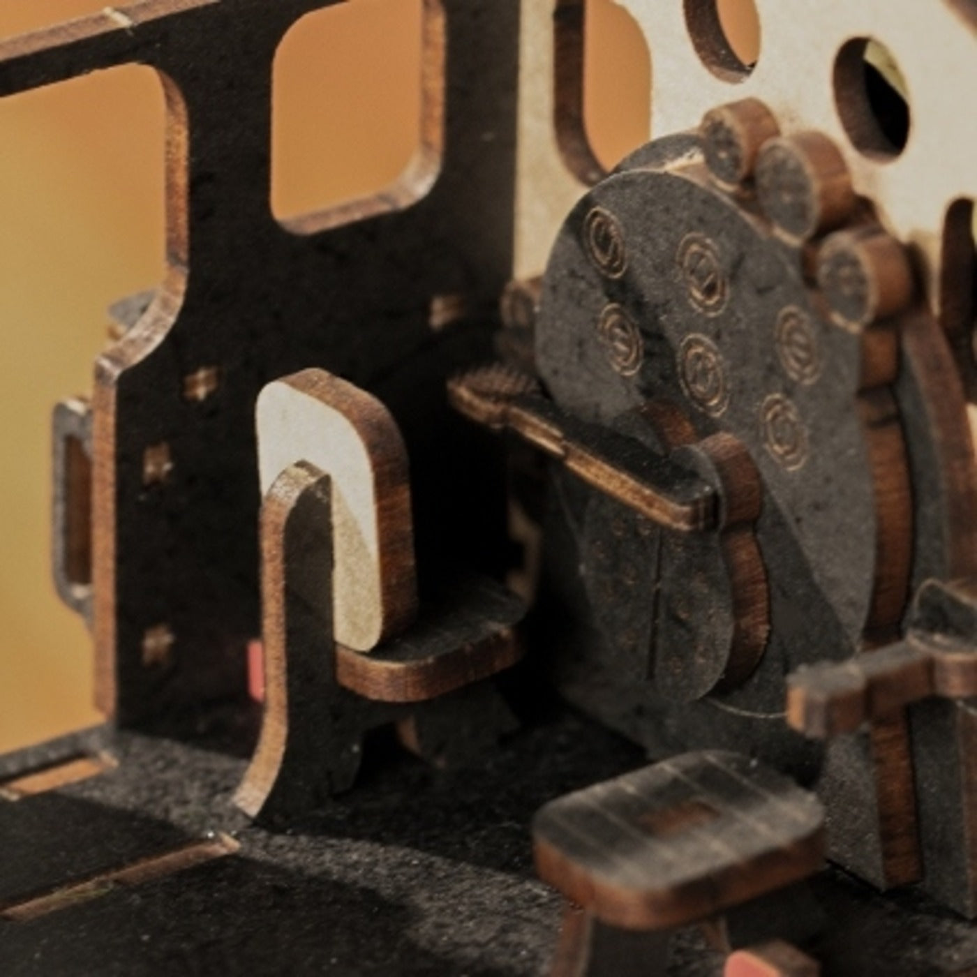 Rolife Steam Journey wooden train model with station