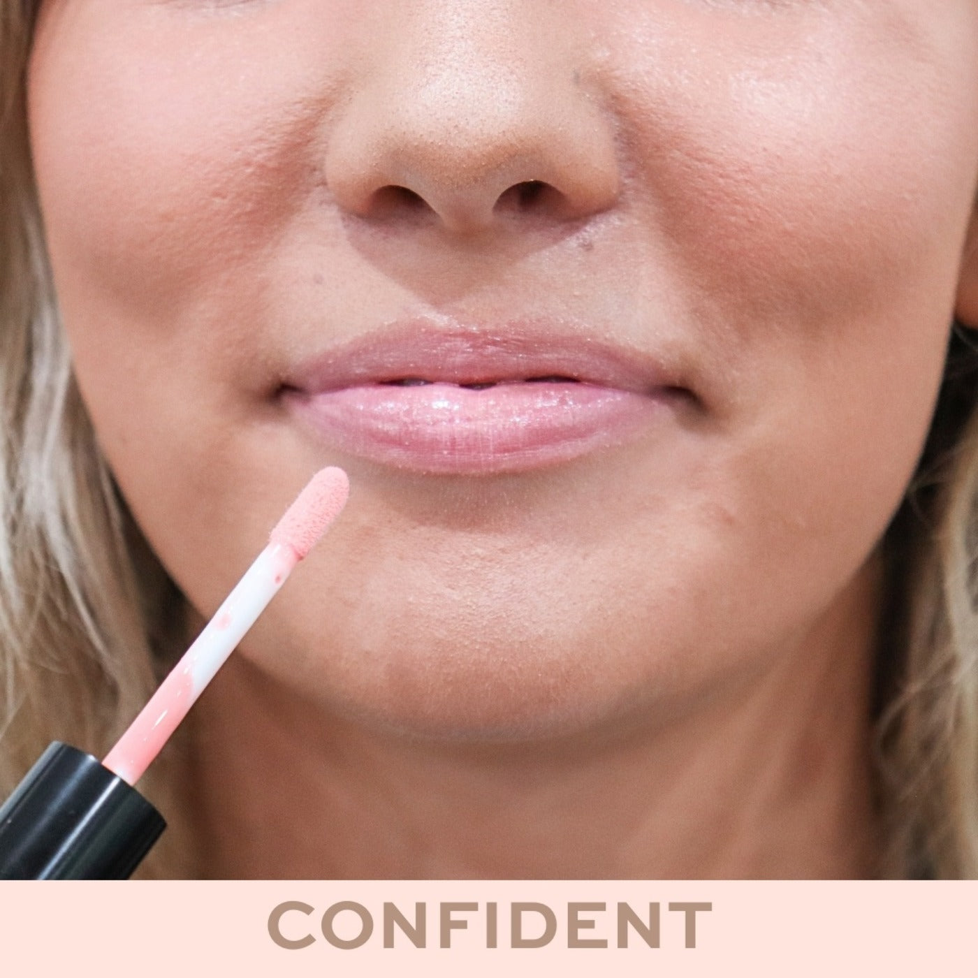 Taylor Made Organics lip gloss confident soft pink hydrating gloss