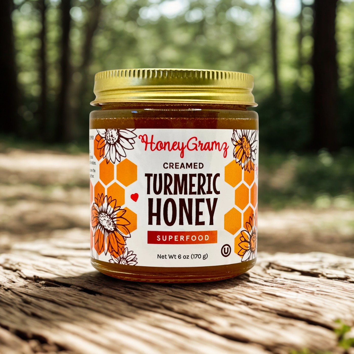 Organic Turmeric Wellness Honey – 100% Raw NY Creamed Honey