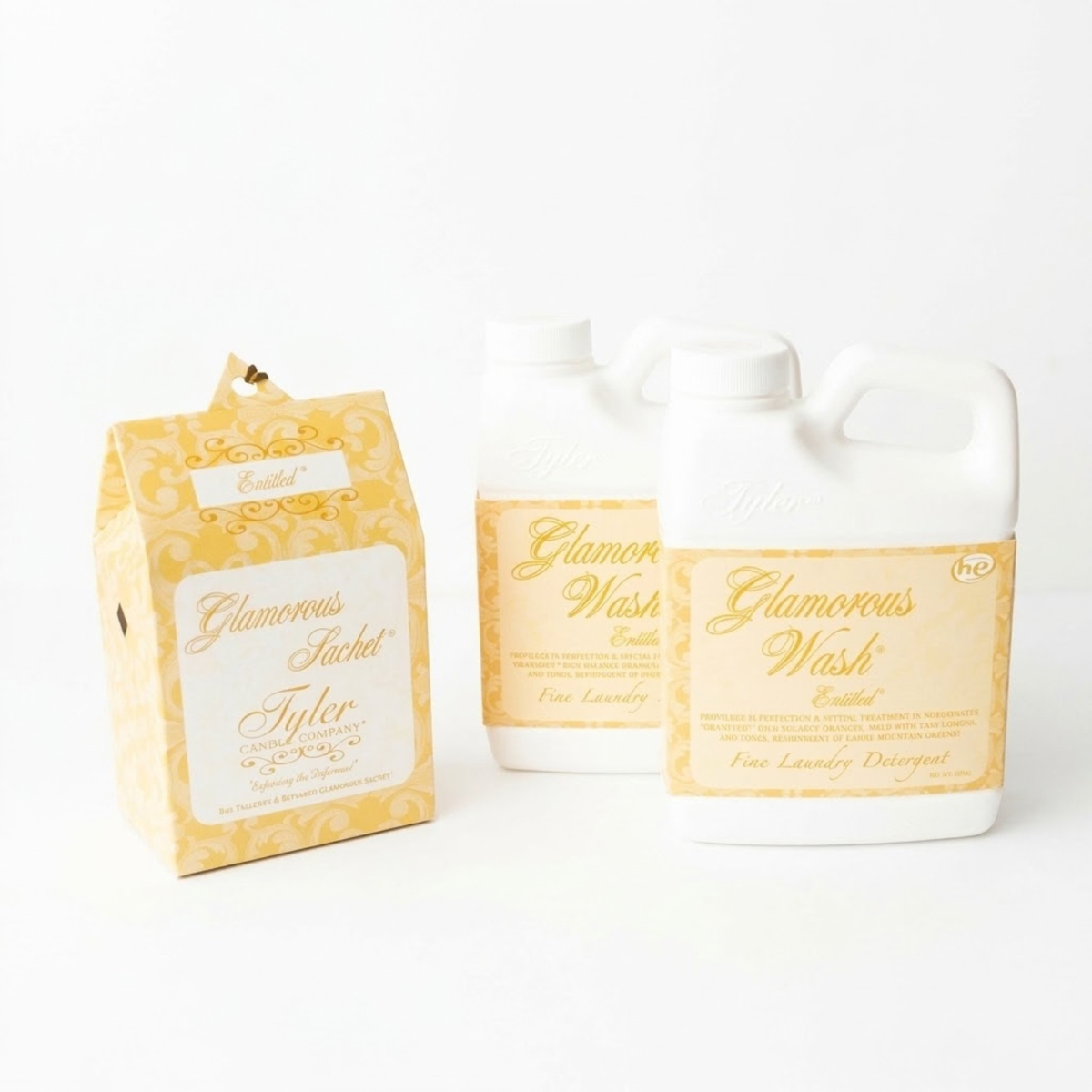 Tyler Candle Company Glamorous Gift Suite V High Maintenance with Glamorous Wash and Sachet