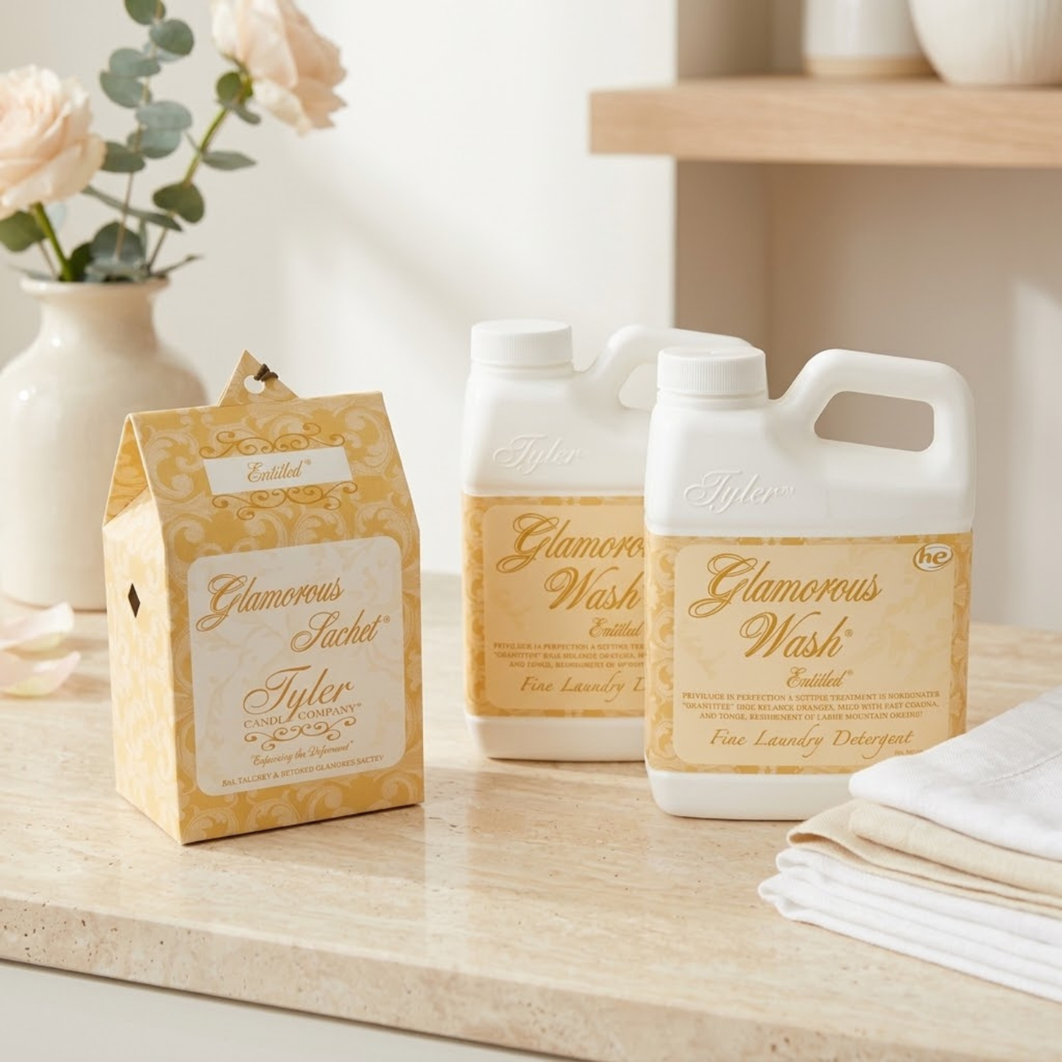 Tyler Candle Company High Maintenance Glamorous Gift Suite V laundry fragrance gift set