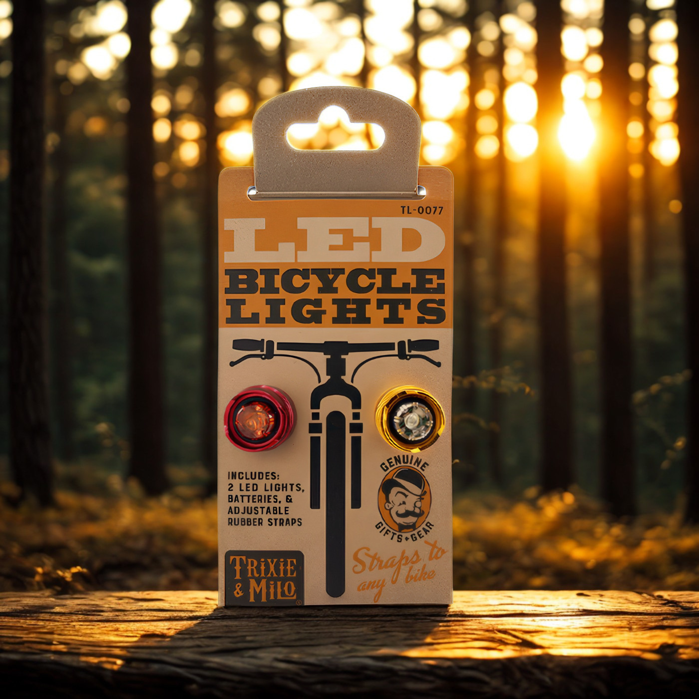 Front and rear bicycle safety lights by Lucky Jack