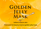 Utena Premium Puresa Golden Jelly Mask Collagen packaging – thick and rich beauty essence face mask that softens mature skin