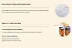 Utena Premium Puresa Golden Jelly Mask Collagen mesh sheet design and gentle formula with lavender and geranium essential oils, free from alcohol and artificial additives