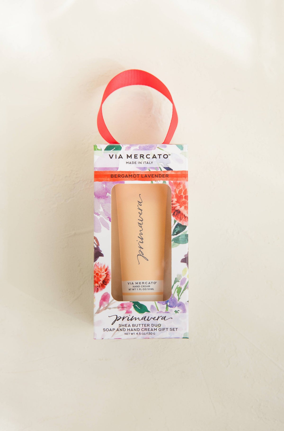 VIA MERCATO Primavera Shea Butter Duo fragrance varieties Bergamot Lavender