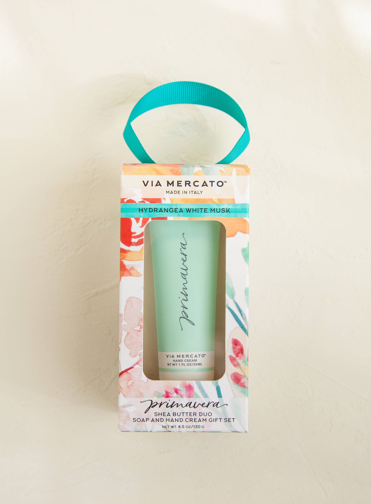VIA MERCATO Primavera Shea Butter Duo fragrance varieties Hydrangea White Musk