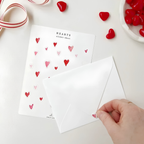 Heart-themed watercolor sticker sheets for Valentine's Day