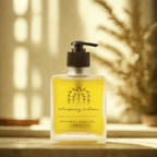Whispering Willow Rose Natural Body Oil in frosted glass bottle