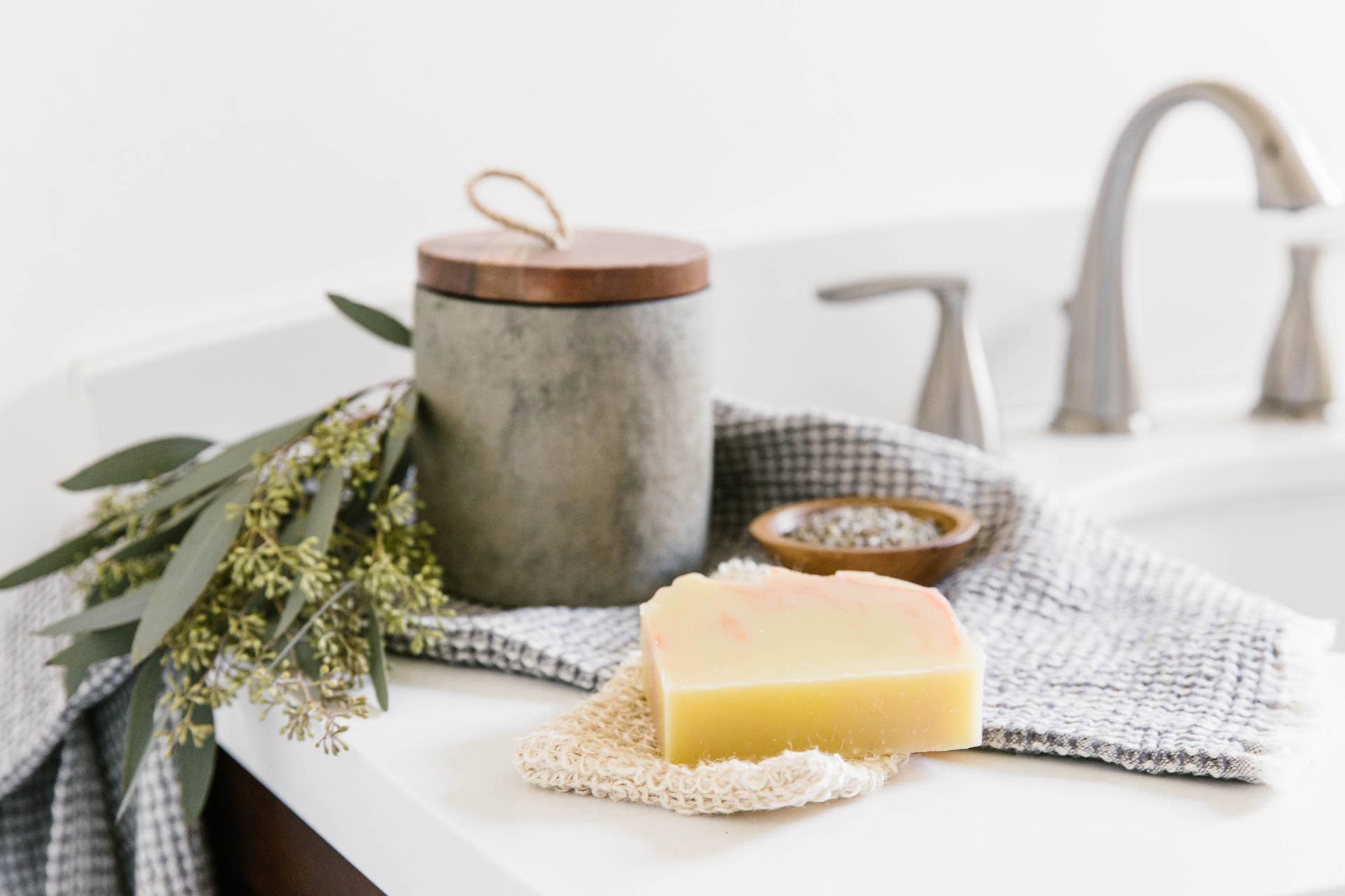 Handcrafted Tea Tree Bar Soap with Activated Charcoal