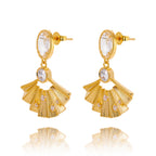Radiant Fan Earrings Crystal