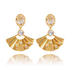 Radiant Fan Earrings Crystal
