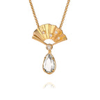 Radiant Fan Necklace Crystal