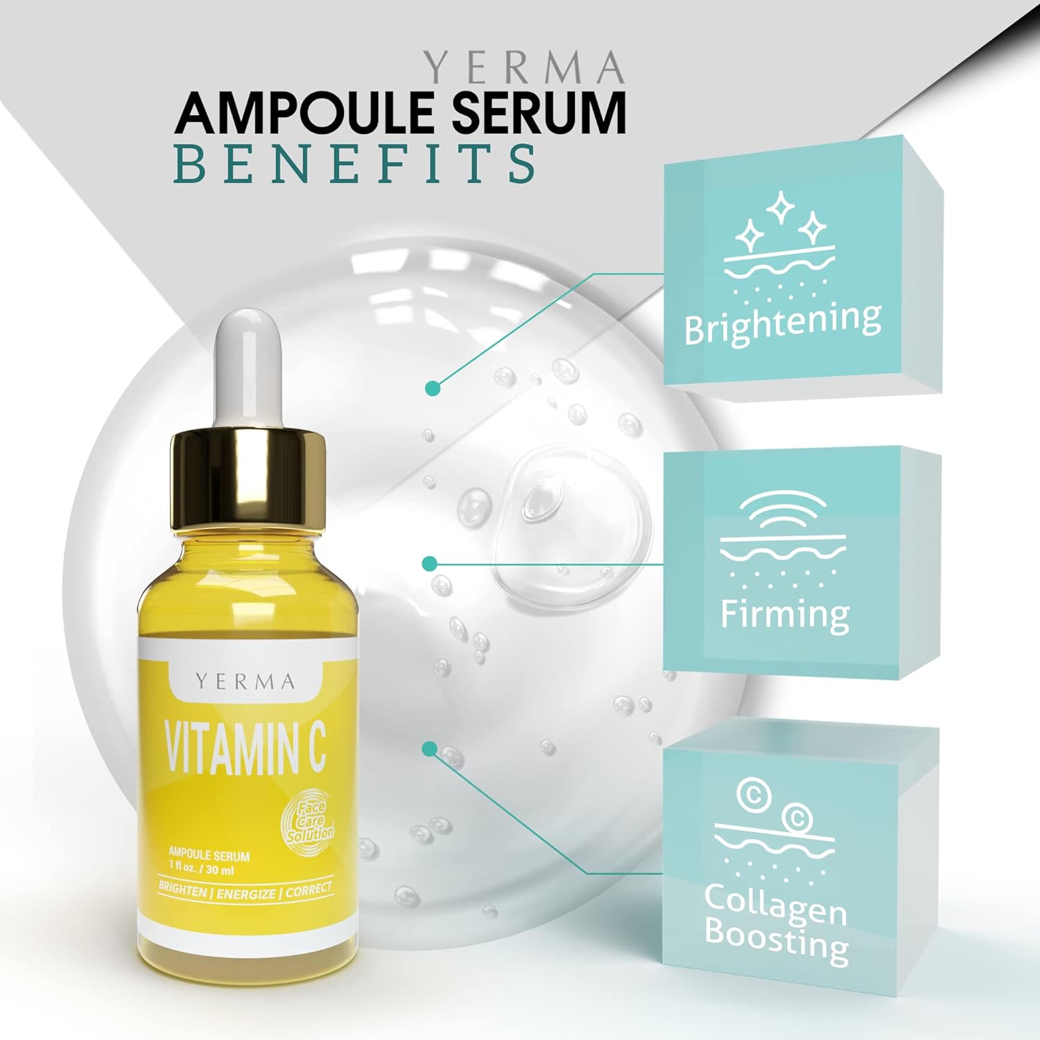 Applying Yerma brightening serum on face