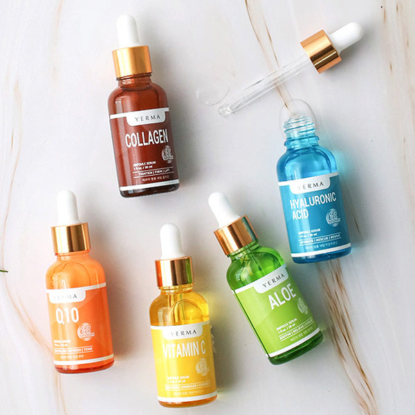 Yerma hyaluronic acid serum bottle packaging