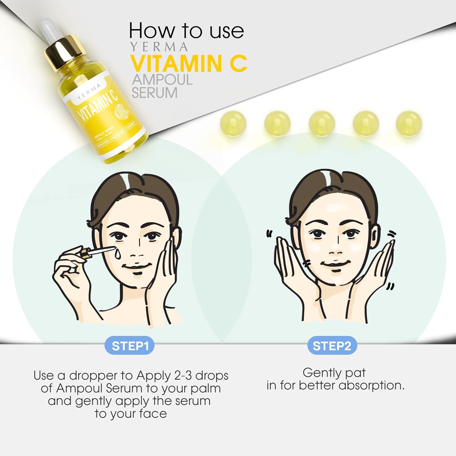 Yerma vitamin C serum bottle packaging