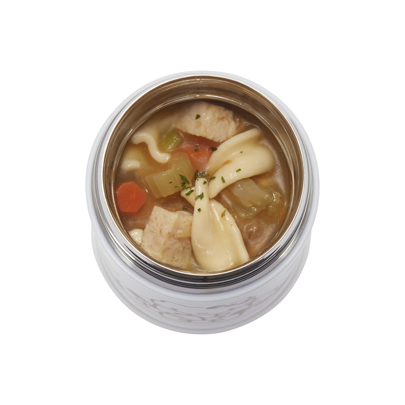 White vacuum insulated food container from Japan