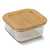 Square glass food container 